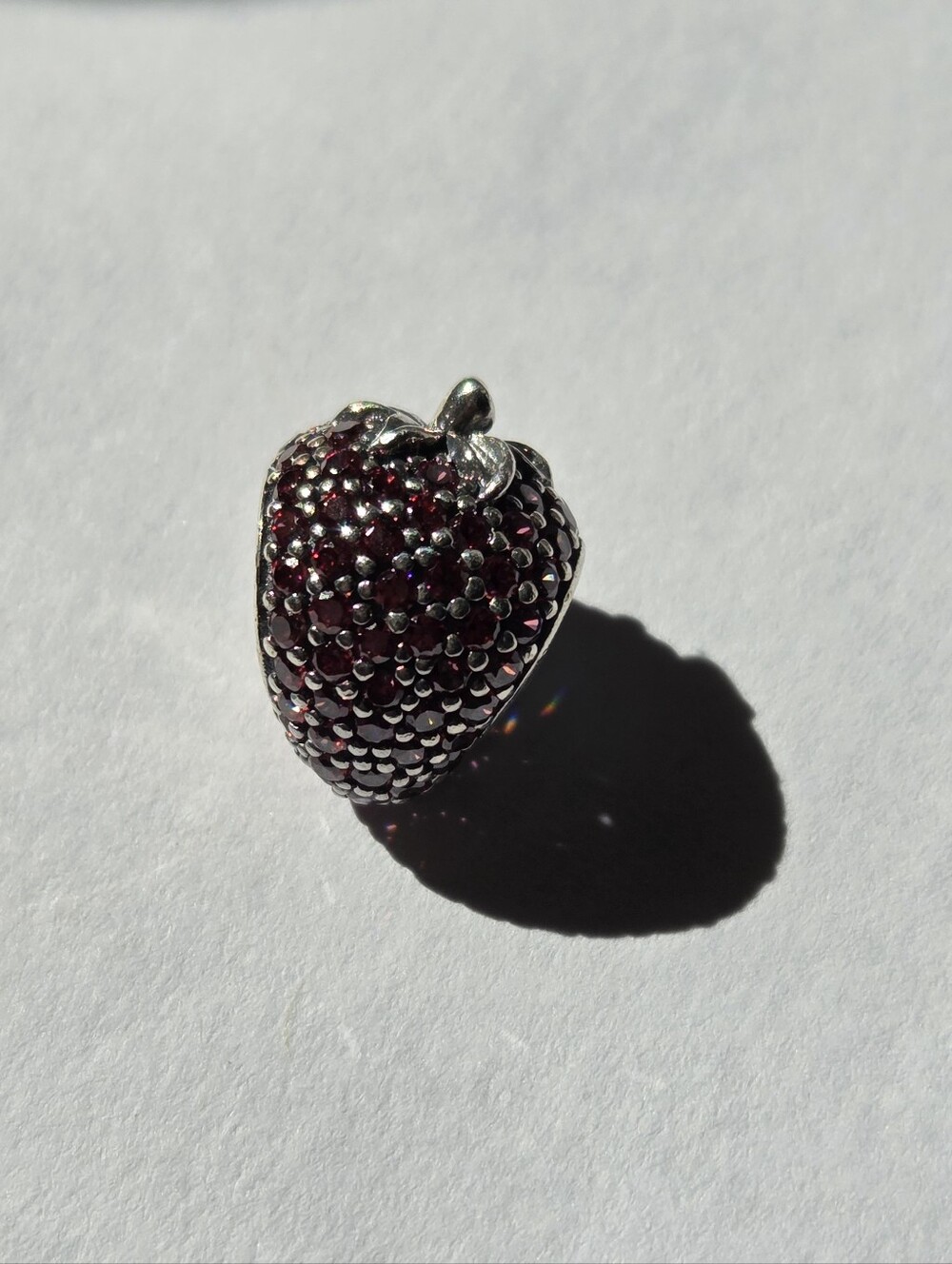 Pandora Sterling Silver Pave CZ Strawberry Charm